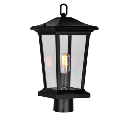 CWI Lighting Leawood 1 Light Black Outdoor Lantern Head 0413PT8-1-101 - Plumbing Market