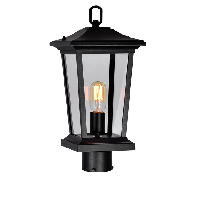 CWI Lighting Leawood 1 Light Black Outdoor Lantern Head 0413PT8-1-101 - Plumbing Market