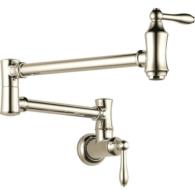 Delta Pot Filler Faucet - Wall Mountler 1177LF-PN - Plumbing Market