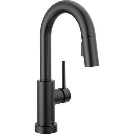 Delta Trinsic Bar Pulldown Touchless Kitchen Faucet Matte Black 9959TL-BL-DST - Plumbing Market