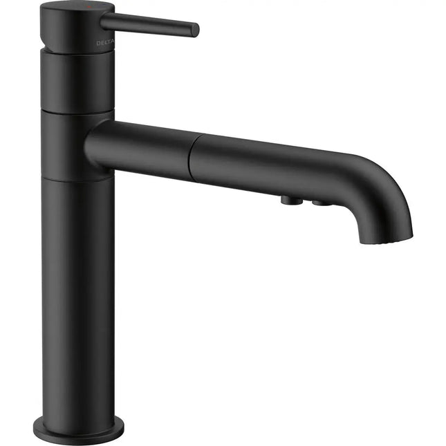 Delta Trinsic Pull Out Kitchen Faucet 4159-BL-DST - Plumbing Market