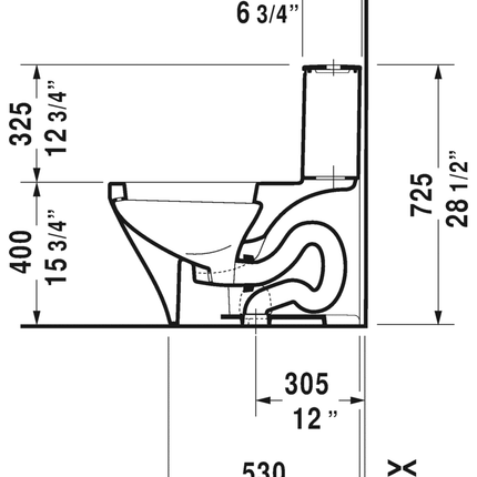 DuraStyle 1pc dual flush toilet - 2157010005 - Plumbing Market