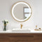 Kalia Effect 30 Inch LED Illuminated Round Bathroom Mirror Brushed Gold - Plumbing Market