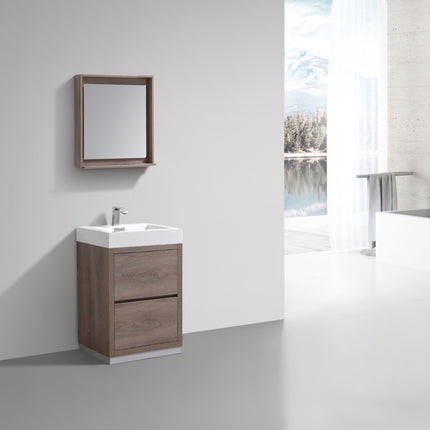 Kube Bath Bliss 24″ Butternut Free Standing Modern Bathroom Vanity Kube Bath