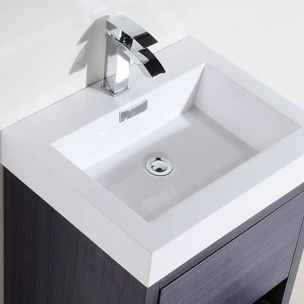 Kube Bath Bliss 24″ Gray Oak Free Standing Modern Bathroom Vanity Kube Bath