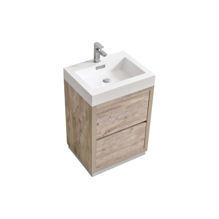 Kube Bath Bliss 24″ Nature Wood Floor Mount Modern Bathroom Vanity Kube Bath