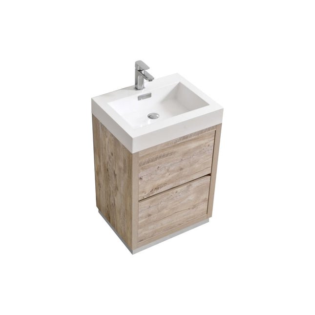 Kube Bath Bliss 24″ Nature Wood Floor Mount Modern Bathroom Vanity Kube Bath