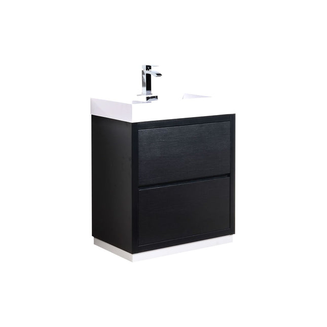 Kube Bath Bliss 30″ Black Free Standing Modern Bathroom Vanity Kube Bath