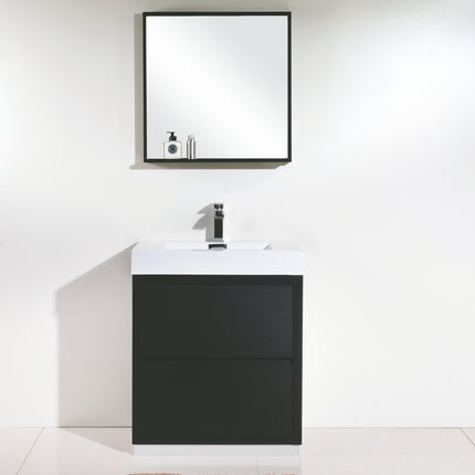 Kube Bath Bliss 30″ Black Free Standing Modern Bathroom Vanity Kube Bath