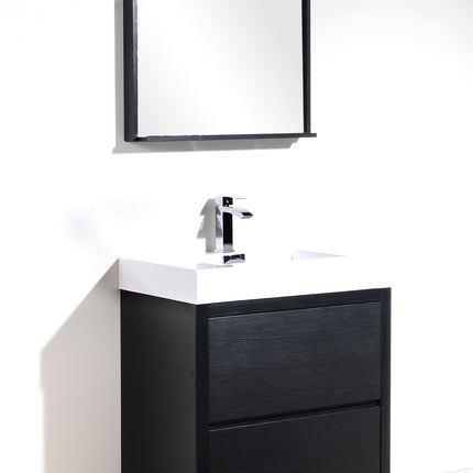 Kube Bath Bliss 30″ Black Free Standing Modern Bathroom Vanity Kube Bath