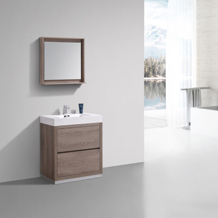 Kube Bath Bliss 30″ Butternut Free Standing Modern Bathroom Vanity Kube Bath