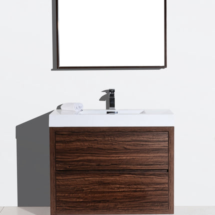 Kube Bath Bliss 40″ Walnut Free Standing Modern Bathroom Vanity Kube Bath