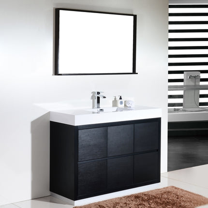 Kube Bath Bliss 48″ Black Free Standing Modern Bathroom Vanity Kube Bath