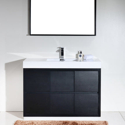 Kube Bath Bliss 48″ Black Free Standing Modern Bathroom Vanity Kube Bath