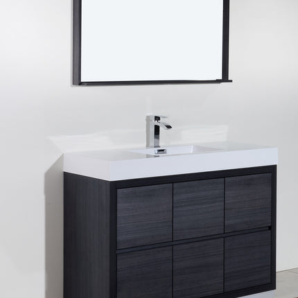 Kube Bath Bliss 48″ Gray Oak Free Standing Modern Bathroom Vanity Kube Bath