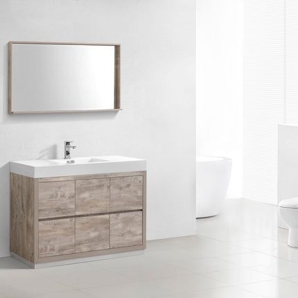 Kube Bath Bliss 48″ Nature Wood Floor Mount Modern Bathroom Vanity Kube Bath