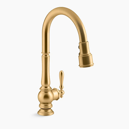 Kohler Artifacts Pull-down kitchen sink faucet with three-function sprayhead K-99259-2MB - Plumbing Market