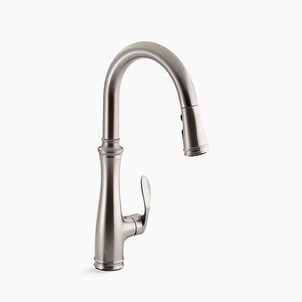 Kohler Bellera Pull-down kitchen sink faucet with three-function sprayhead K-560-VS - Plumbing Market