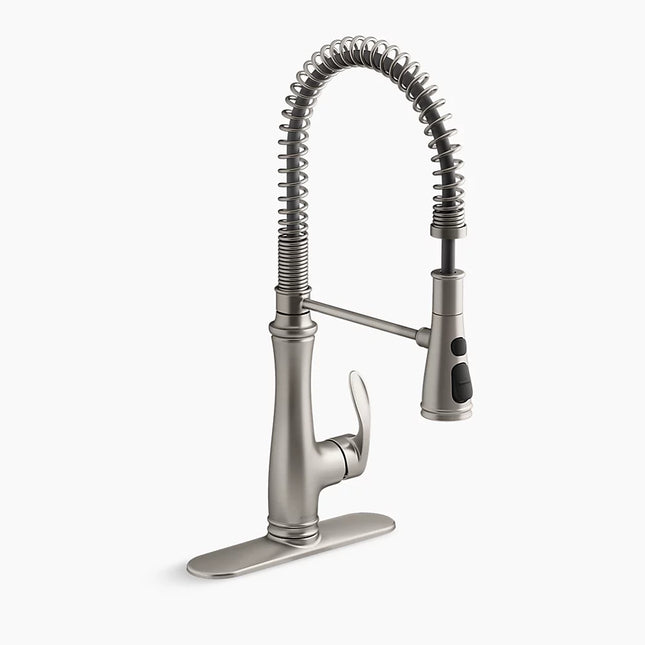 Kohler Bellera Semi-professional kitchen sink faucet with three-function sprayhead K-29106-VS - Plumbing Market