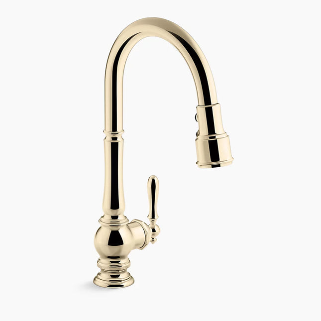 Kohler Artifacts Pull-down kitchen sink faucet with three-function sprayhead K-99259-AF - Plumbing Market