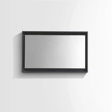 Kube Bath 40" Wide Framed Mirror With Shelf – Black Kube Bath