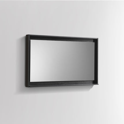 Kube Bath 40" Wide Framed Mirror With Shelf – Black Kube Bath