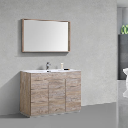 Kube Bath Milano 48″ Nature Wood Floor Mount Modern Bathroom Vanity Kube Bath