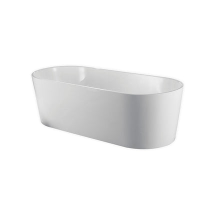 Kube Bath Ovale 59” White Free Standing Bathtub Kube Bath