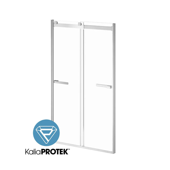 Kalia AKCESS 2.0 with KaliaProtek  2-Panel Sliding Shower Door Alcove Installation 48''x79'' Reversible Chrome Clear with Film Glass DR2072-110-005 - Plumbing Market