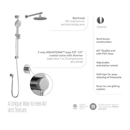 Kalia Preciso TCD1 Aquatonik Coaxial Shower Faucet System With Wallarm - Plumbing Market