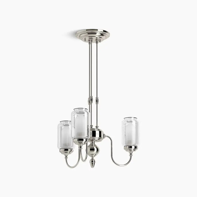 Kohler Artifacts 3 Light Chandelier - 3 Cords 22657-CH03-SNL - Plumbing Market