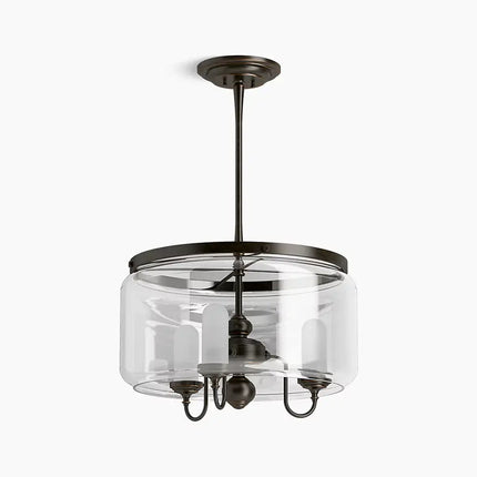 Kohler Artifacts 3 Light Chandelier - Drum 22656-CH03-BZL - Plumbing Market