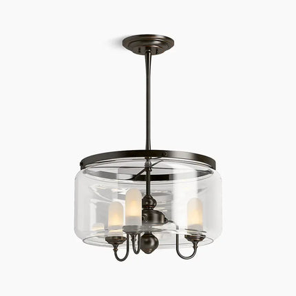 Kohler Artifacts 3 Light Chandelier - Drum 22656-CH03-BZL - Plumbing Market