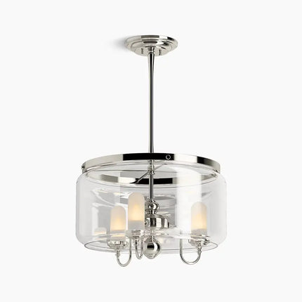 Kohler Artifacts 3 Light Chandelier - Drum 22656-CH03-SNL - Plumbing Market