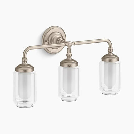 Kohler Artifacts Triple Sconce 32806-SC03-BVL - Plumbing Market