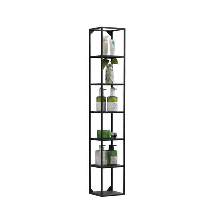 Kube Bath 47 Inch High Wall Mount Metal Shelf Unit Black - Plumbing Market