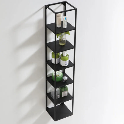 Kube Bath 47 Inch High Wall Mount Metal Shelf Unit Black - Plumbing Market