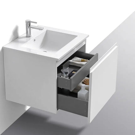 Kube Bath Balli 24 Inch Modern Bathroom Vanity Wall Mount - Plumbing Market