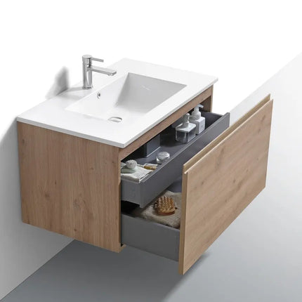 Kube Bath Balli 36 Inch Modern Bathroom Vanity Wall Hung - Plumbing Market