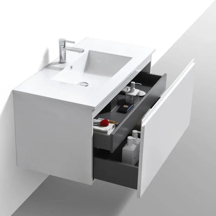 Kube Bath Balli 40 Inch Modern Bathroom Vanity Wall Hung - Plumbing Market