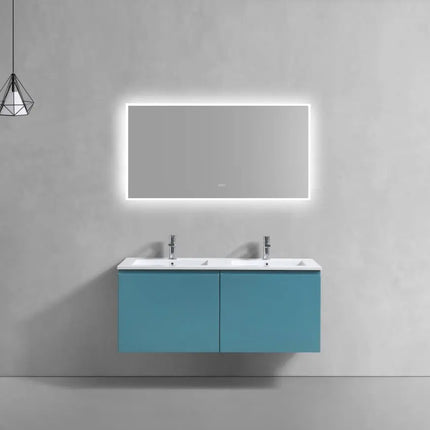 Kube Bath Balli 48 Inch Double Sink Modern Bathroom Vanity Wall Hung - Plumbing Market