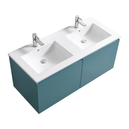 Kube Bath Balli 48 Inch Double Sink Modern Bathroom Vanity Wall Hung - Plumbing Market