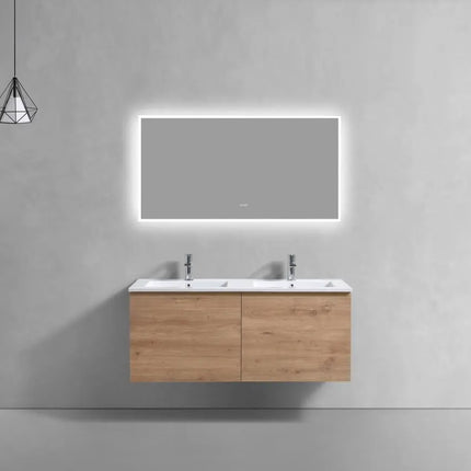 Kube Bath Balli 48 Inch Double Sink Modern Bathroom Vanity Wall Hung - Plumbing Market