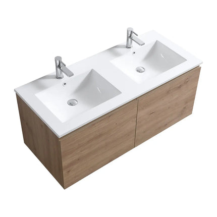 Kube Bath Balli 48 Inch Double Sink Modern Bathroom Vanity Wall Hung - Plumbing Market