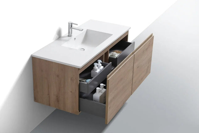 Kube Bath Balli 48 Inch Single Sink Bathroom Vanity Wall Hung - Plumbing Market