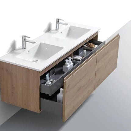 Kube Bath Balli 60 Inch Double Sink Bathroom Vanity Wall Hung - Plumbing Market