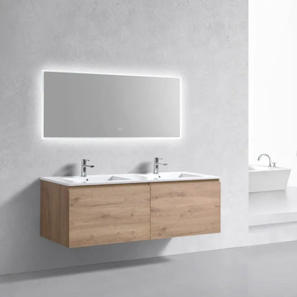 Kube Bath Balli 60 Inch Double Sink Bathroom Vanity Wall Hung - Plumbing Market