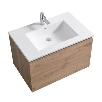 Kube Bath Balli Modern Bathroom Vanity White Oak - Plumbing Market