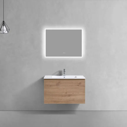 Kube Bath Balli Modern Bathroom Vanity White Oak - Plumbing Market