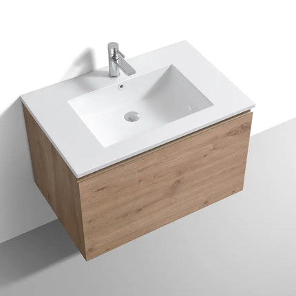 Kube Bath Balli Modern Bathroom Vanity White Oak - Plumbing Market